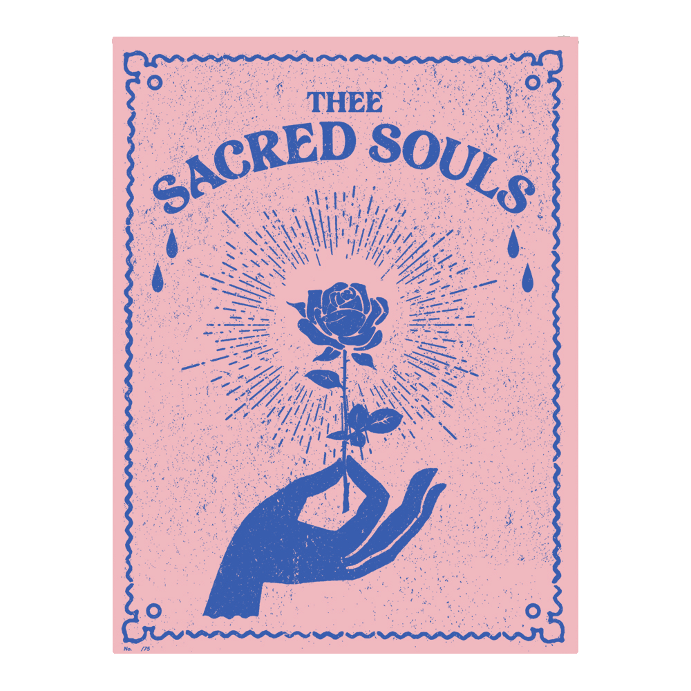 POSTER - Thee Sacred Souls Rose Hand - Pink