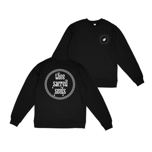 Circle Logo Crewneck Sweatshirt (Black)